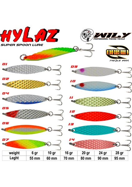 Wily Hylaz Kaşık 24 gr 90 mm - Hologramlı