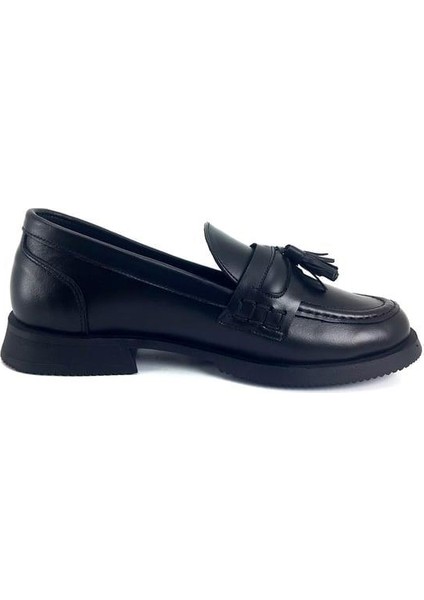 101163 Deri Günlük Kadın Ayakkabı-Siyah modelleri