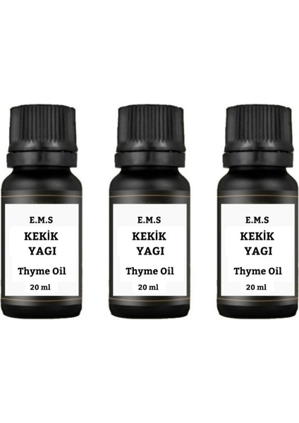 Kekik Yağı 3 Adet (Thyme Oil) 3 x 20 ml