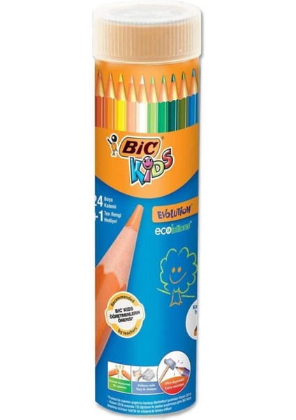 Bıc Kuru Boya Kalemi 24'lü Metal Kutu