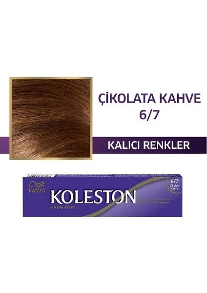 2'li Koleston Tüp Saç Boyası Çikolata Kahve 6/7