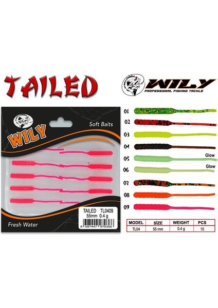 Wily Tailed Lrf Silikon Yem 5.5 cm 0.4 gr