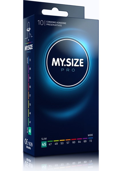 Mysize Pro Prezervatif - Ultra İnce - 10'lu - 45 Beden