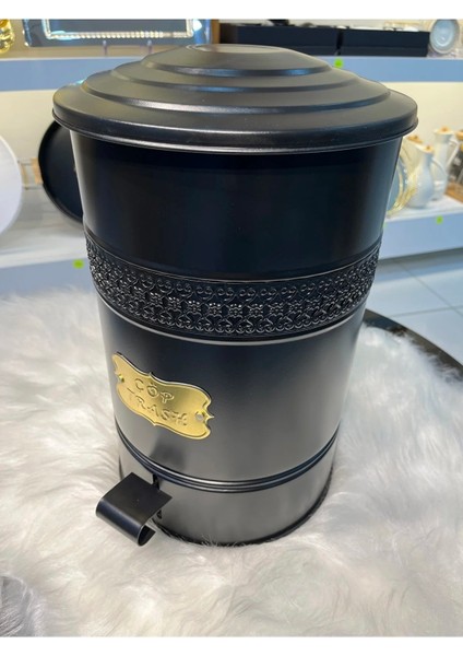 Lüx Ferforje Yanmaz Metal Pedallı 16Lt Mutfak Banyo Çöp Kovası