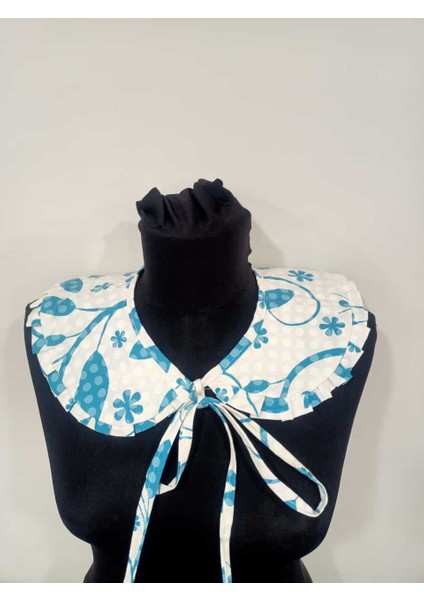 Kadın Tesettür Fırfır Detay Bağcıklı Yaka