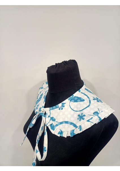 Kadın Tesettür Fırfır Detay Bağcıklı Yaka modelleri