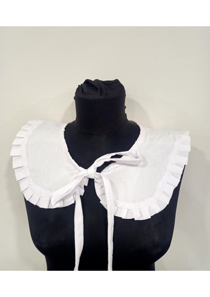 Kadın Tesettür Fırfır Detay Bağcıklı Yaka modelleri