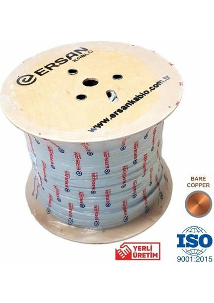 Kablo 23AWG Full Bakır Cat6 Kablo Gri 500MT Yerli Üretim fiyatları
