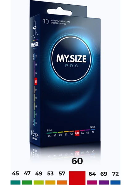 Mysize Pro Prezervatif - Ultra İnce - 10'lu - 60 Beden