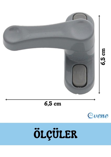 Gri Pencere Emniyet Kilidi 3 Adet Çocuk Hırsız Kilidi Çekmeli Metal Kilit