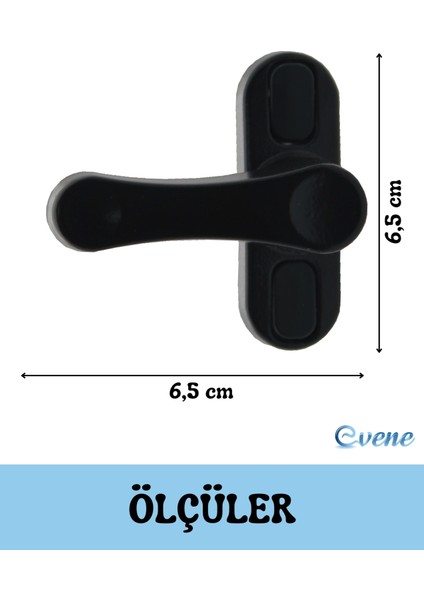 Siyah Pencere Emniyet Kilidi 2 Adet Çocuk Hırsız Kilidi Çekmeli Metal Kilit