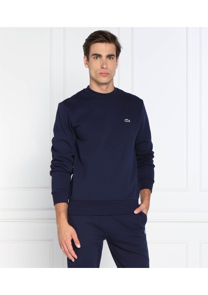 Lacivert Klasik Fit Erkek Bisiklet Yaka Sweatshirt indirimleri