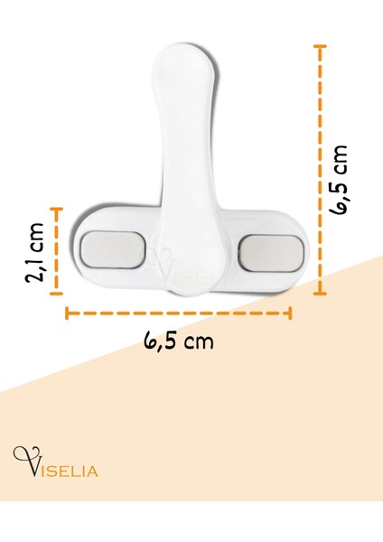 Beyaz Pencere Emniyet Kilidi Çocuk Hırsız Kilidi Çekmeli Pvc 6 Adet