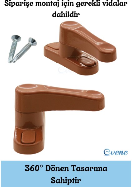 Açık Kahverengi Pencere Emniyet Kilidi 8 Adet Çocuk Hırsız Kilidi Çekmeli Metal Kilit indirimleri