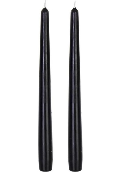 Siyah Metalik Parlak 2 Li Şamdan Uzun Mum fiyatları