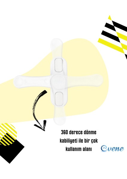 Beyaz Pencere Emniyet Kilidi 3 Adet Çocuk Hırsız Kilidi Çekmeli Metal Kilit