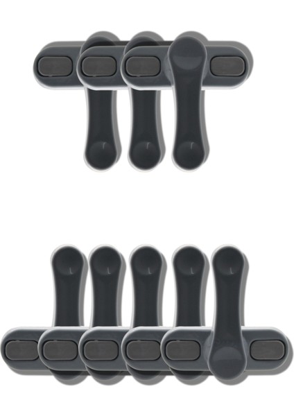 Gri Pencere Emniyet Kilidi 8 Adet Çocuk Hırsız Kilidi Çekmeli Metal Kilit