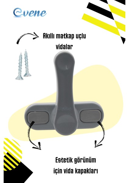 Gri Pencere Emniyet Kilidi 8 Adet Çocuk Hırsız Kilidi Çekmeli Metal Kilit