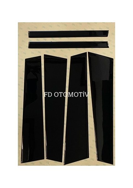 FD Otomotiv Fiat Egea Kapı Direği Kaplama Pianoblack Sedan Uyumlu Parlak Siyah