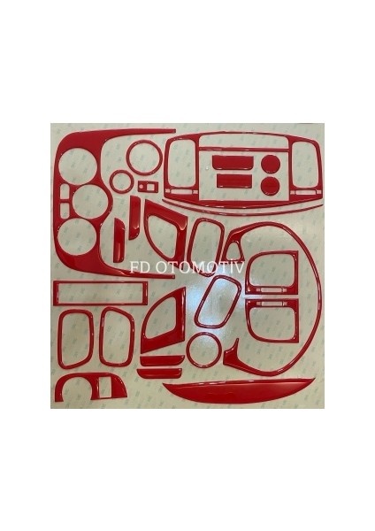 FD Otomotiv Hyundai Accent Era Maun Kaplama Kırmızı Renk