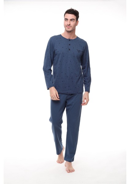 Pijadore 1413 Battal Beden Uzun Kollu Erkek Pijama Takım modelleri