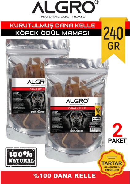 %100 Dana Kelle Çiğneme Ödül Maması 120 gr x 2 Paket