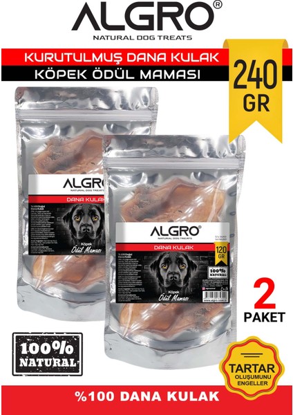 %100 Dana Kulak Çiğneme Ödül Maması 120 gr x 2 Adet
