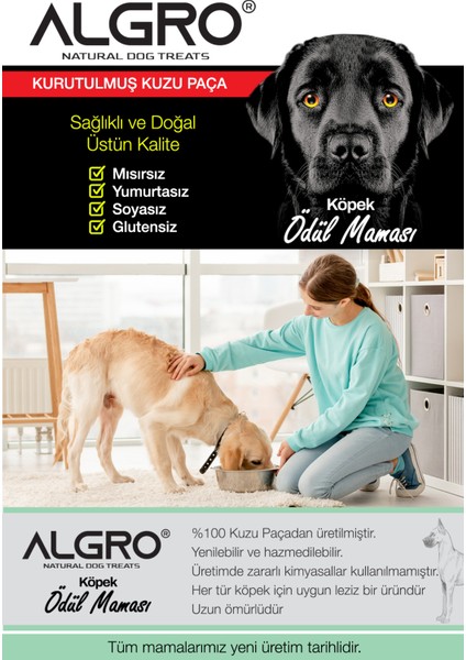 %100 Kuzu Paça Çiğneme Maması 120 gr x 2 Adet