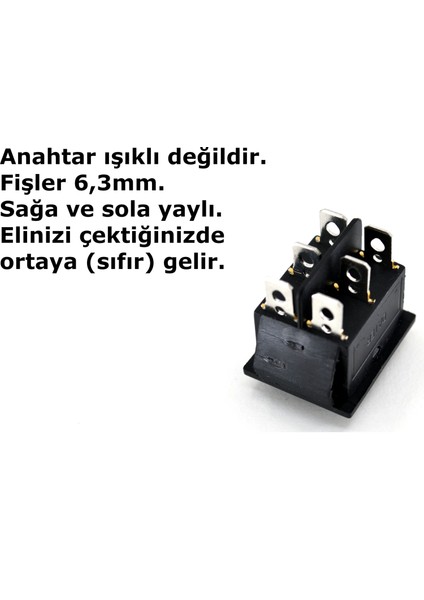 Anten Sunroof Cam Düğmesi 1-0-2 Yaylı Oklu Anahtar 12V-220V