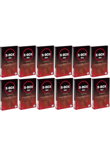 12 Adet Kabartmalı Prezervatif Seti 12X12 Condom Set
