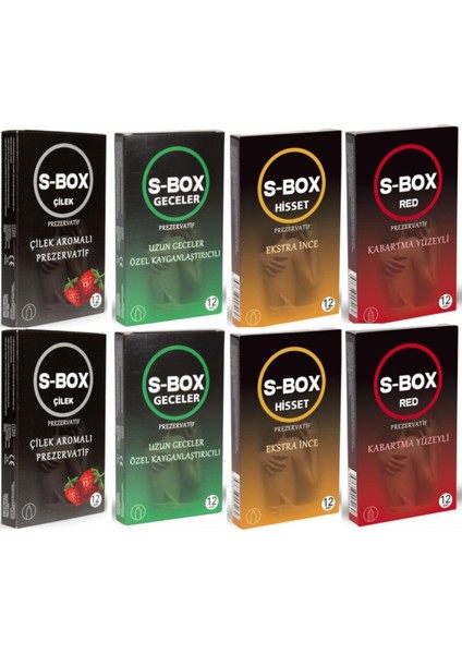 8 Adet Karma Prezervatif Seti 12LI