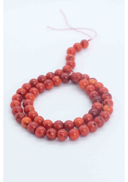 Sertifikalı Mercan Taşı Doğaltaş Dizi 6 mm