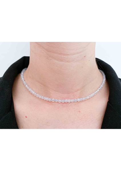 Sertifikalı Topaz Kolye 4 mm Faset Kesim