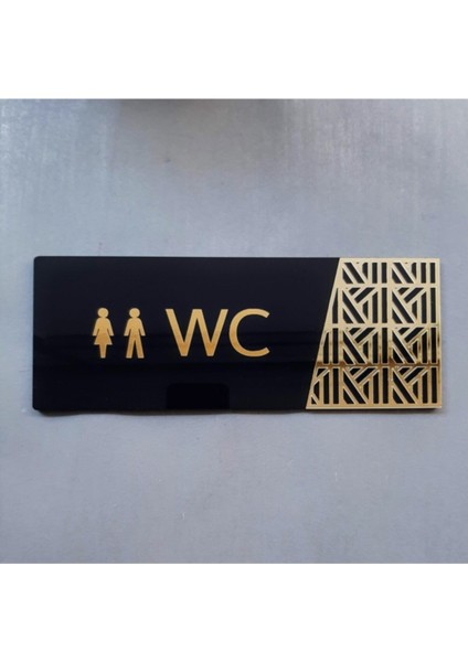 Luxury Black Seri Wc Yönlendirme Levhası modelleri