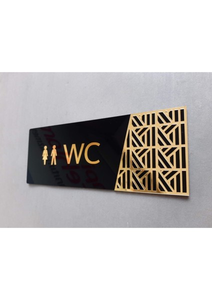 Luxury Black Seri Wc Yönlendirme Levhası fırsatları