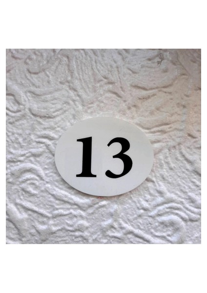 Traum Serisi Oval Beyaz Pleksi Kapı Numarası fiyatları