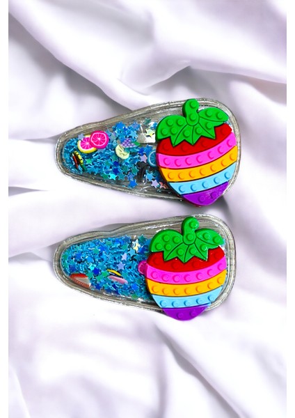 2 Li Pullu Figürlü Çıt Çıt Çocuk Toka Seti