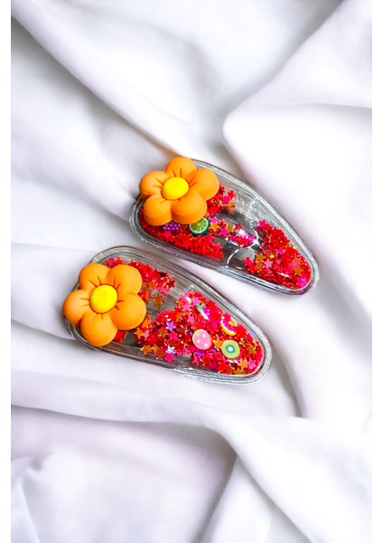 2 Li Pullu Çiçekli Çıt Çıt Çocuk Toka Seti fiyatları