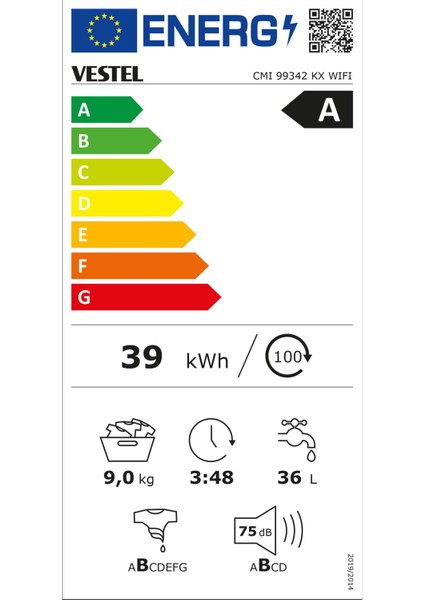 CMI 99342 KX Wifi 9 kg 1400 Devir Çamaşır Makinesi