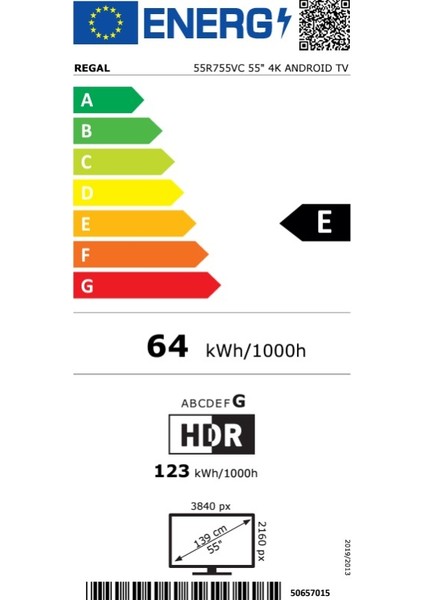 55R755VC 55" 139 Ekran Uydu Alıcılı 4K Ultra HD Android LED TV