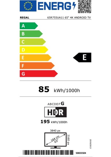 65R755UA11 65" 164 Ekran Uydu Alıcılı 4K Ultra HD Android LED TV modelleri