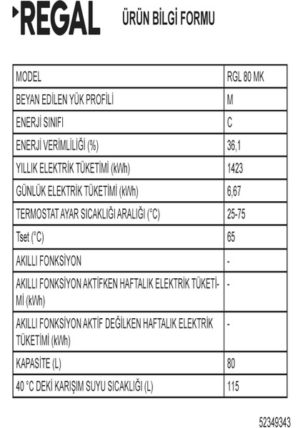 Rgl 80 Mk Mekanik Termosifon