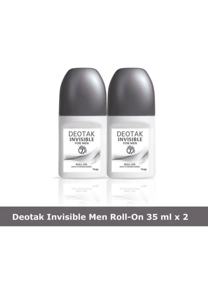 Invisible For Men Roll-On Deodorant 35 ml x 2 Adet