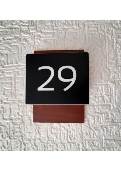 Wooden Serisi Ahşap Görünümlü Işıksız Numara