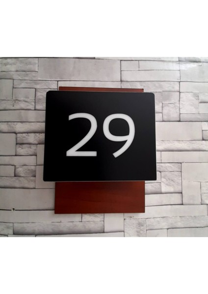 Wooden Serisi Ahşap Görünümlü Işıksız Numara fiyatları