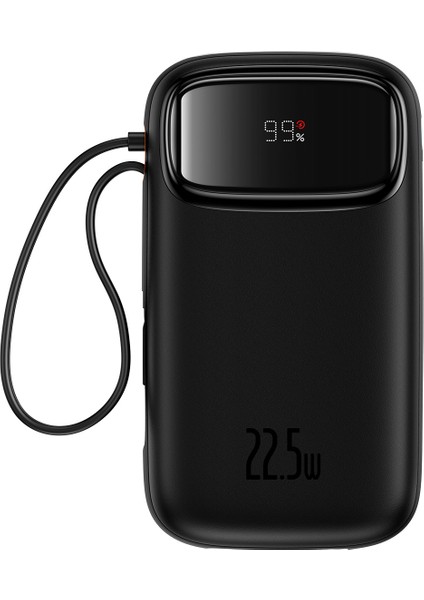 Q Pow 2 Dijital Ekranlı 22.5W 10.000 Mah Dual Kablolu Powerbank Siyah fırsatları