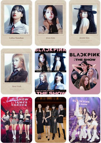 Black Pink 17 No -Kpop- 9 Lu Fotokart Seti