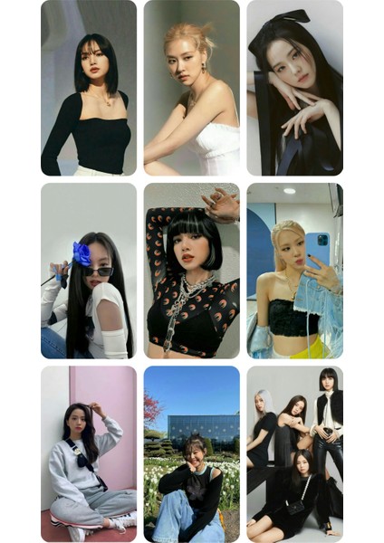 Black Pink 16 No -Kpop- 9 Lu Fotokart Seti
