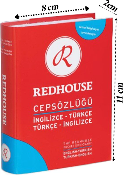 Redhouse Türkçe Ingilizce Cep Sözlüğü Mavi 493 Sayfa 1 Adet 22.000 Red House Ingilizce Sözlük Mini Boy Cep