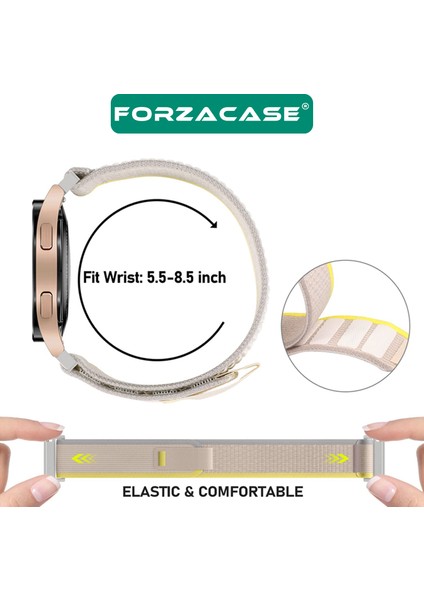 Realme Watch 36 mm / Realme Watch S Için Cırtlı Hasır Kumaş Kordon Kayış - FC153 modelleri